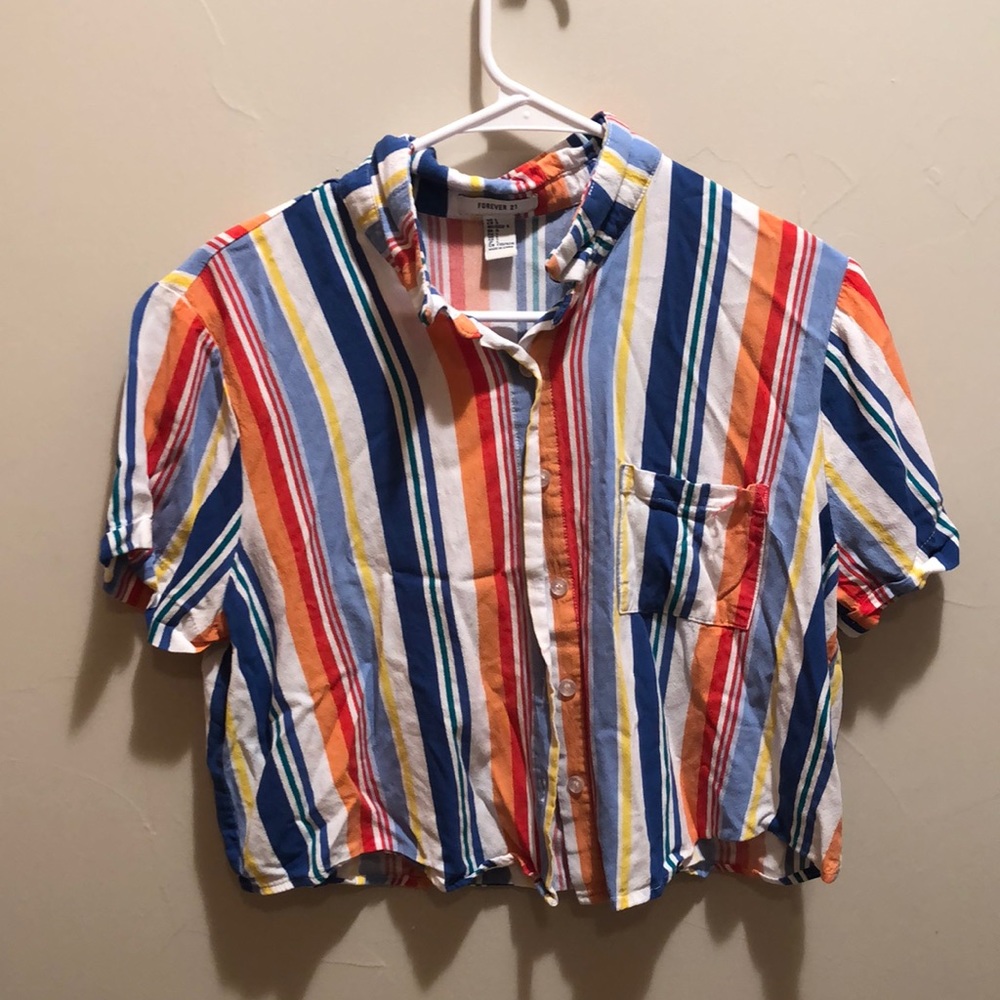 Button up striped shirt